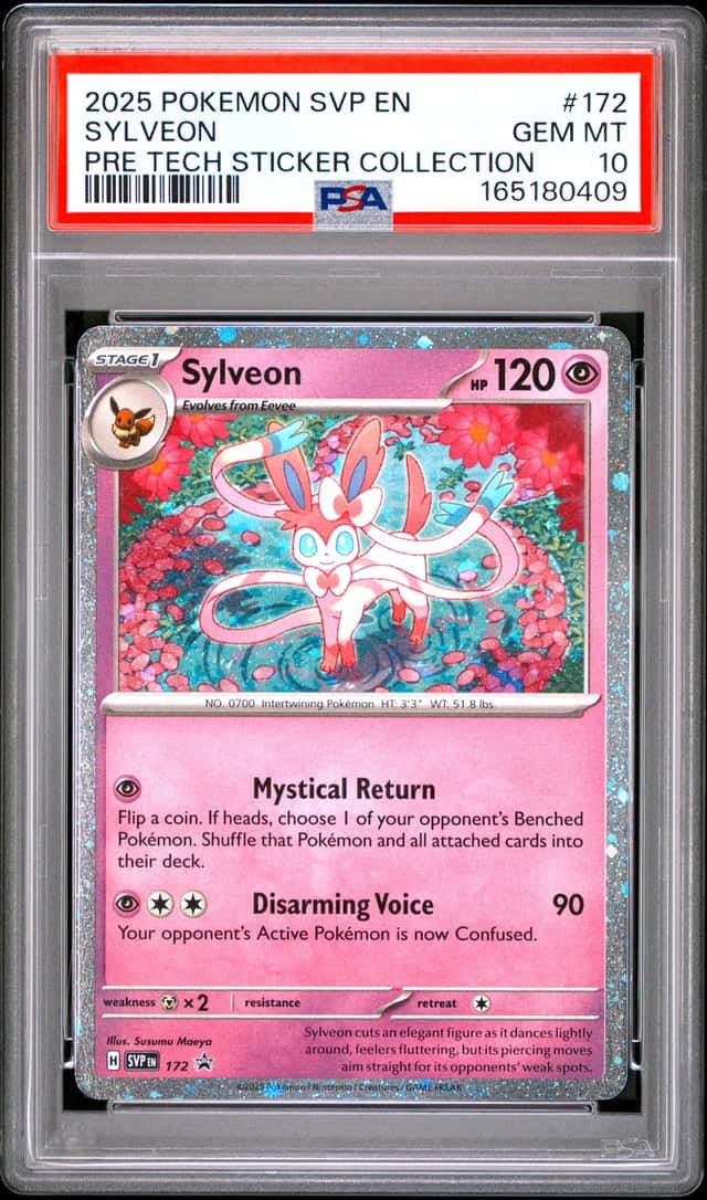 Pokemon Sylveon Sv Promo 172/131 Prismatic Evolutions Tech Sticker Coll. PSA 10