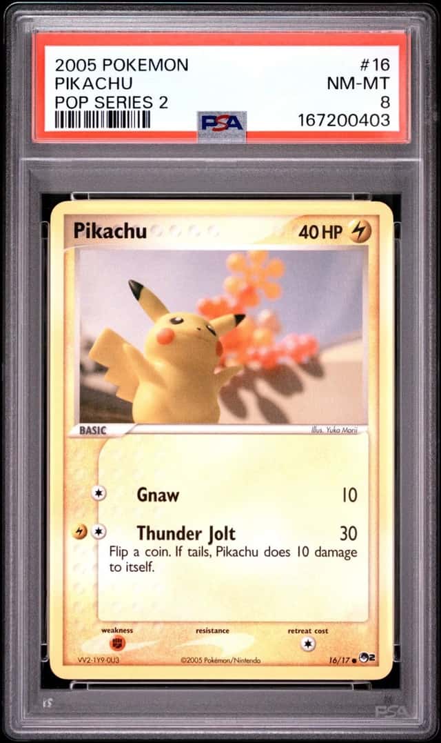 2005 POKEMON POP SERIES 2 #16 PIKACHU PSA 8