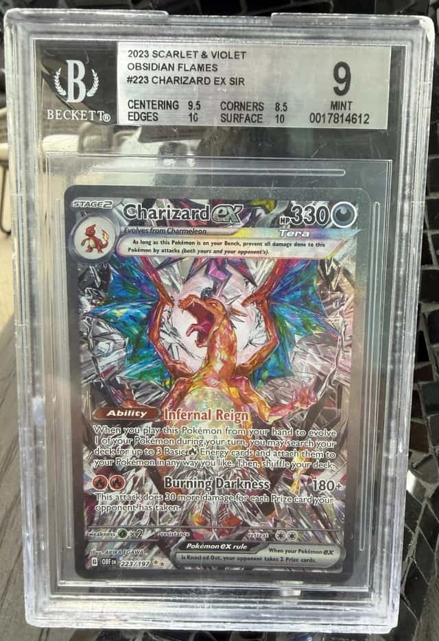 2023 Charizard EX SIR 223/197 Scarlet & Violet Obsidian Flames BGS 9 MINT