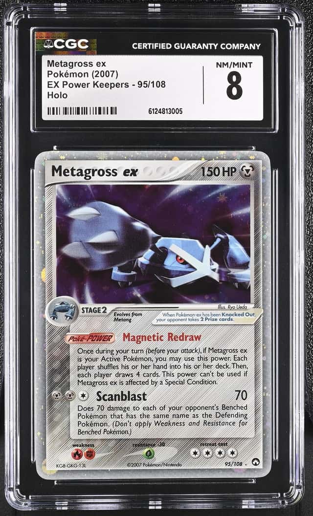2007 Pokemon EX Power Keepers Metagross #95/108 CGC 8