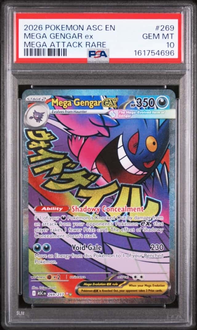 2026 POKEMON ASC EN-ASCENDED HEROES MEGA ATTACK RARE #269 MEGA GENGAR EX PSA 10