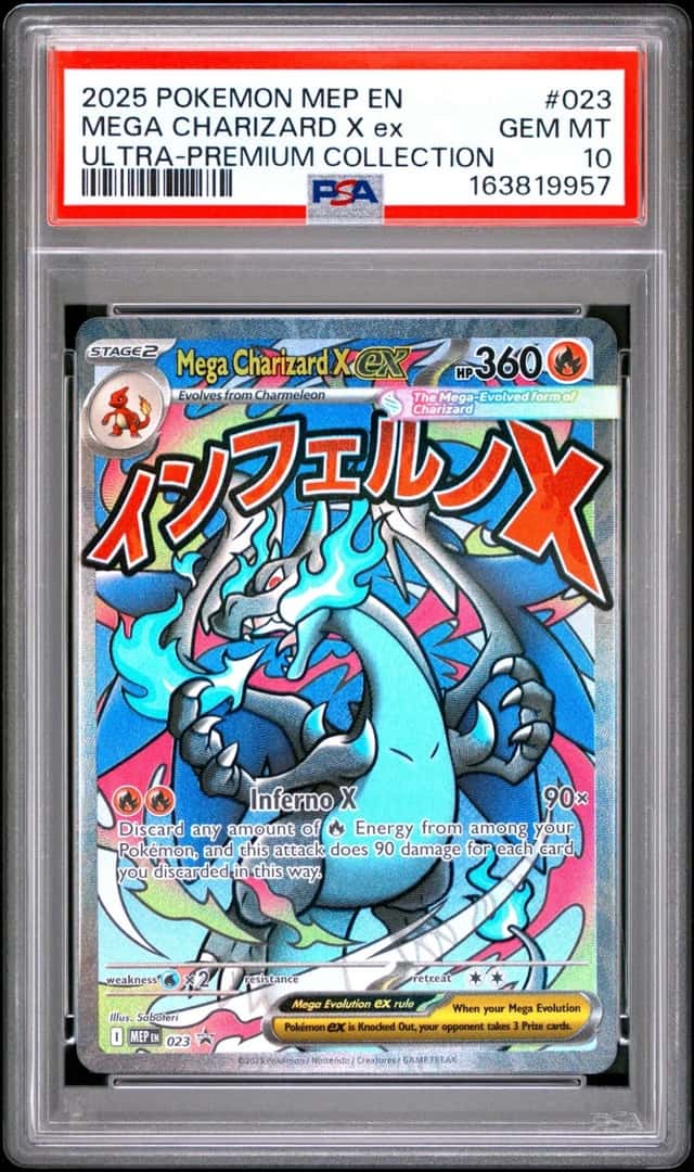 2025 POKEMON MEP EN-ME ULTRA-PREMIUM COLLECTION #023 MEGA CHARIZARD X EX PSA 10