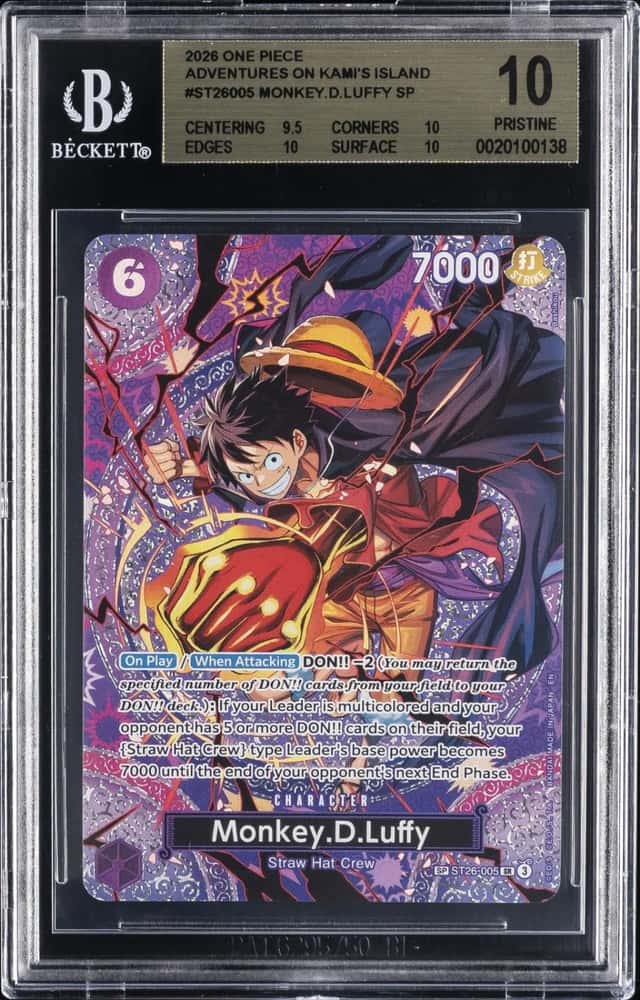 2026 ONE PIECE ADVENTURES ON KAMI'S ISLAND SP #ST26-005 MONKEY D. LUFFY BGS 10