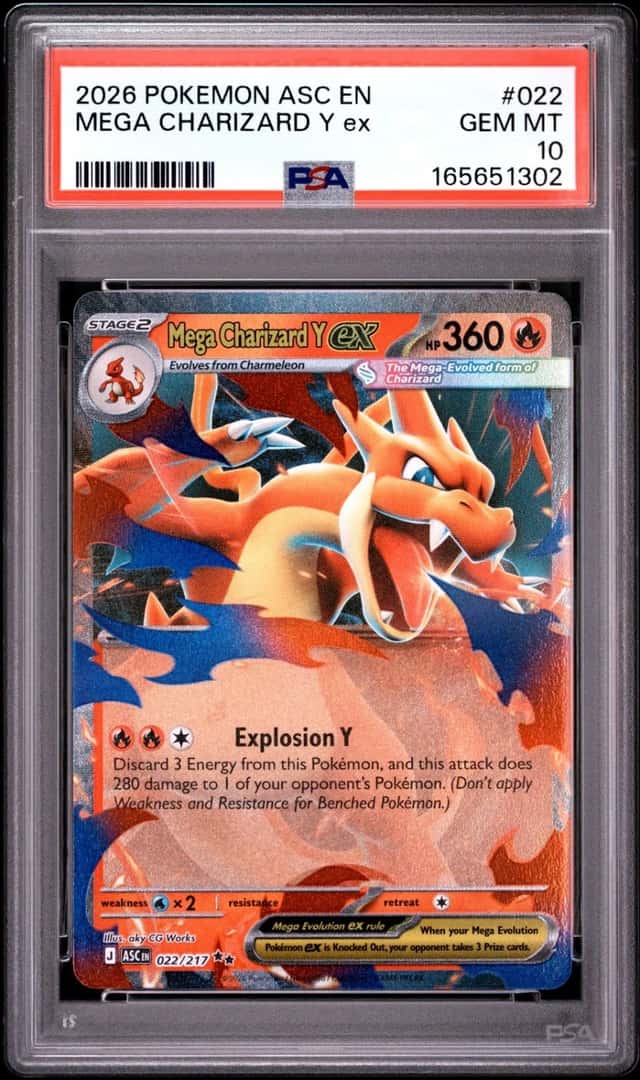 2026 POKEMON ASC EN-ASCENDED HEROES #022 MEGA CHARIZARD Y EX PSA 10