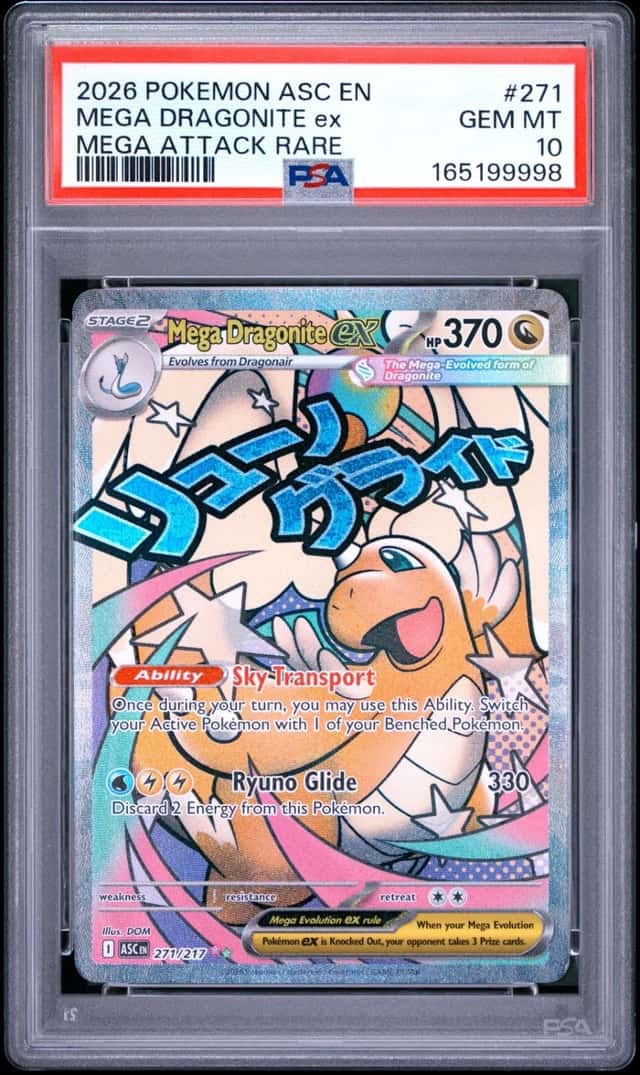 2026 POKEMON ASC EN-ASCENDED HEROES MEGA ATTACK RARE MEGA DRAGONITE EX PSA 10