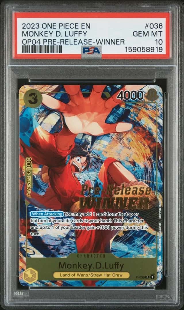 2023 ONE PIECE KINGDOMS OF INTRIGUE #036 MONKEY D. LUFFY PSA 10