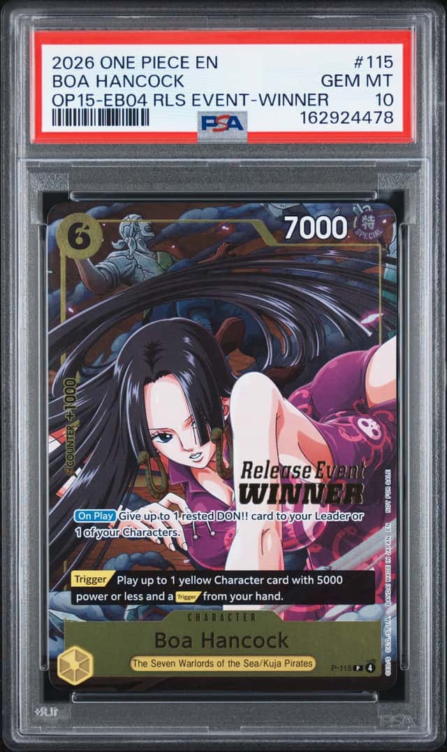 2026 One Piece EN OP15-EB04 RLS Event Winner #115 Boa Hancock PSA 10 GEM MT