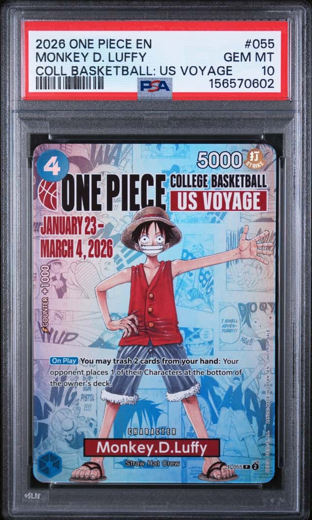 2026 One Piece EN Coll Basketball US Voyage #055 Monkey.D.Luffy PSA 10