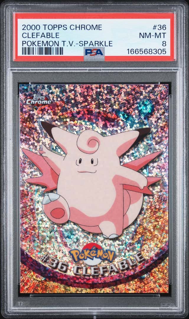 2000 Pokemon Topps Chrome Tv Sparkle Clefable #36