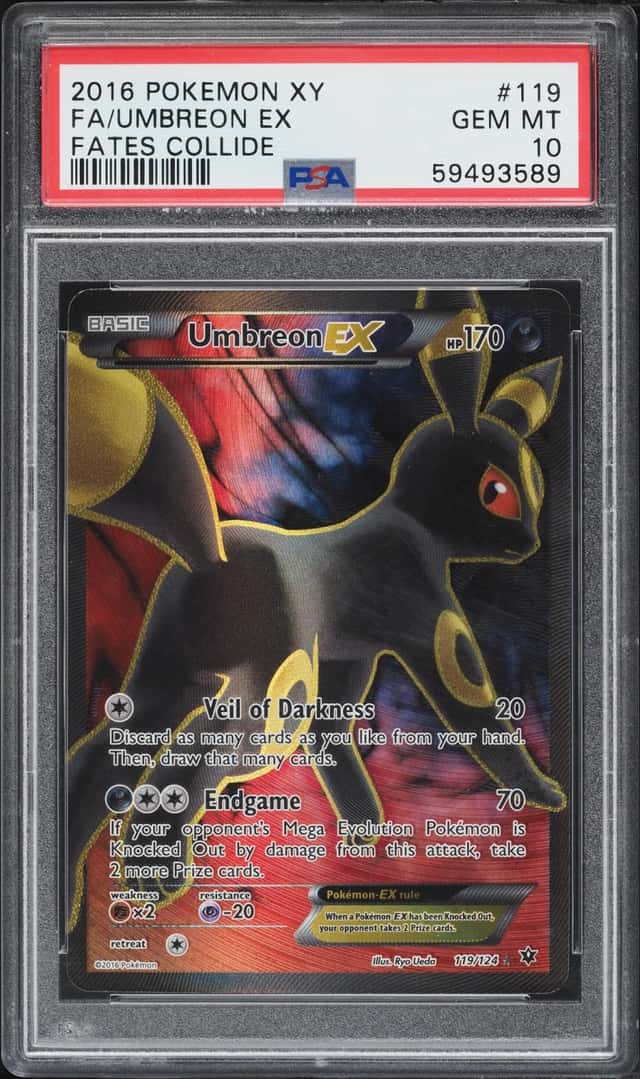 2016 Pokemon XY Fates Collide Full Art Umbreon Ex #119 PSA 10 GEM MINT