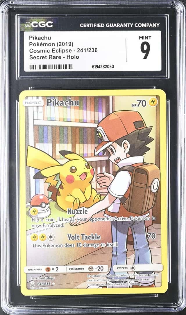 2019 Pokemon Sun & Moon Cosmic Eclipse CHR Pikachu #241 CGC 9 MINT