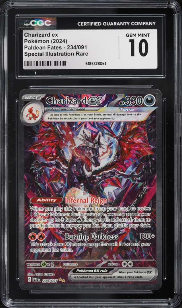 2024 Pokemon Scarlet & Violet Paldean Fates SIR Charizard ex #234 CGC 10 GEM MINT