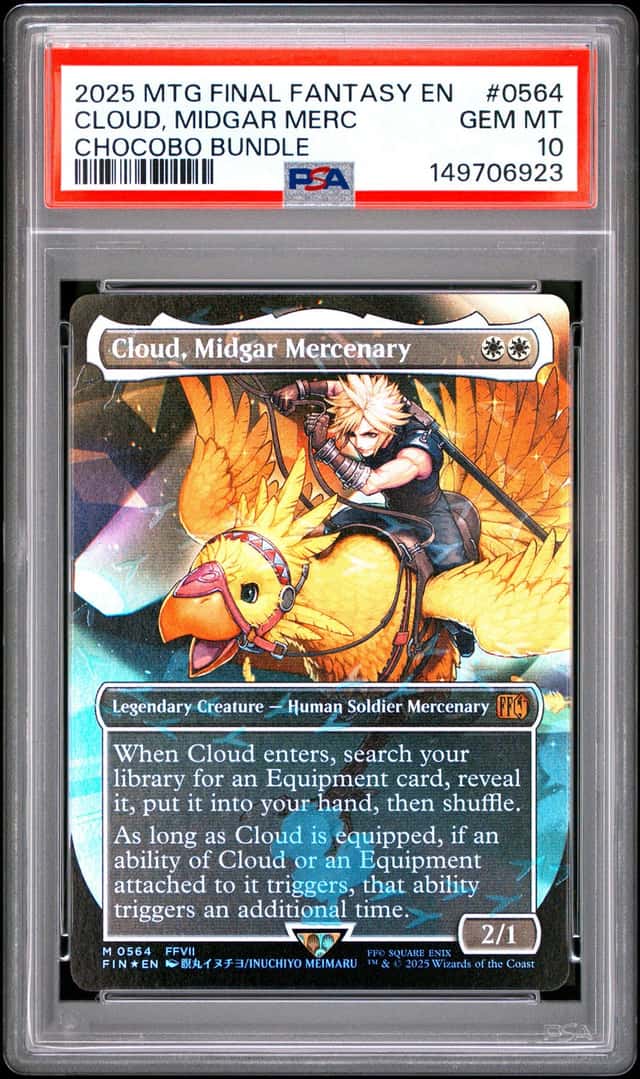 2025 Magic The Gathering MTG Final Fantasy Chocobo Bundle Cloud Midgar Mercenary #0564 PSA 10