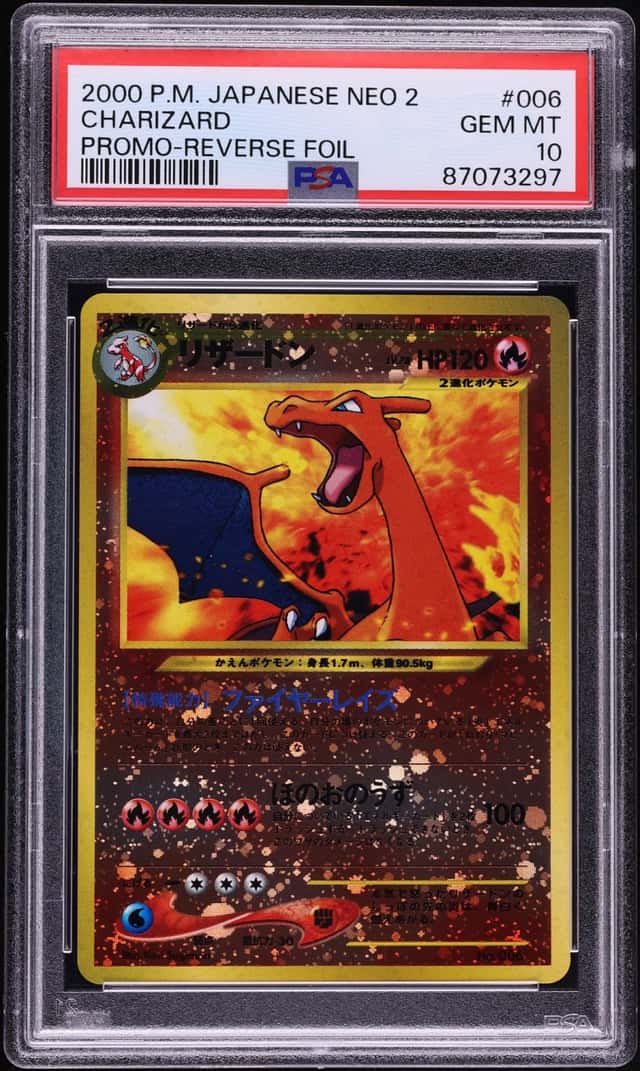 2000 Pokemon Japanese Crossing The Ruins Promo Reverse Holo Charizard #6 PSA 10 GEM MINT