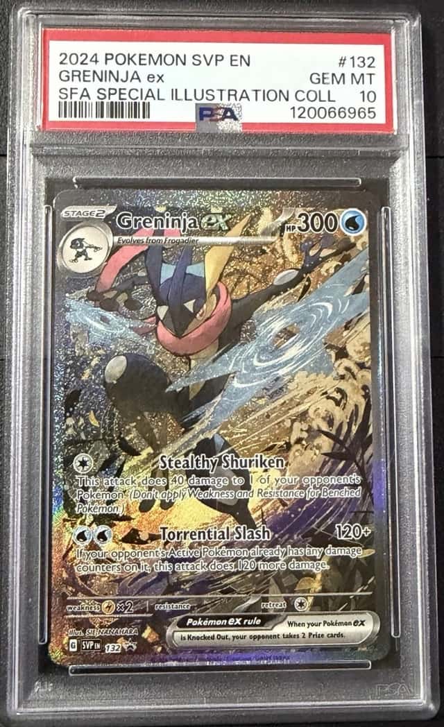 2024 POKEMON SVP EN-SV BLACK STAR PROMO #132 GRENINJA EX PSA 10