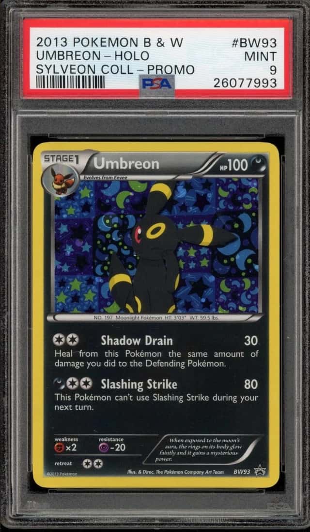Pokemon Umbreon Holo Promo BW93 Sylveon Collection PSA 9