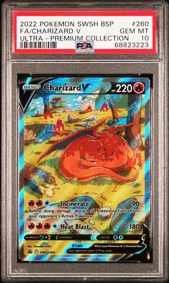 Pokemon Charizard V Swsh Black Star Promo 260 Ultra Premium Coll. PSA 10