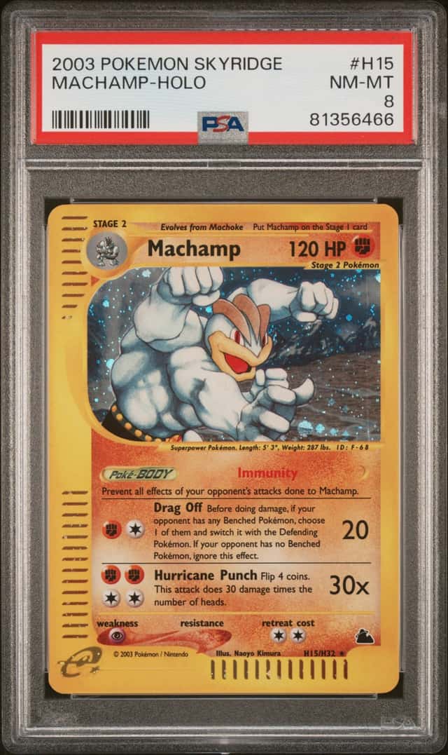 Pokemon Machamp Holo Skyridge H15 PSA 8