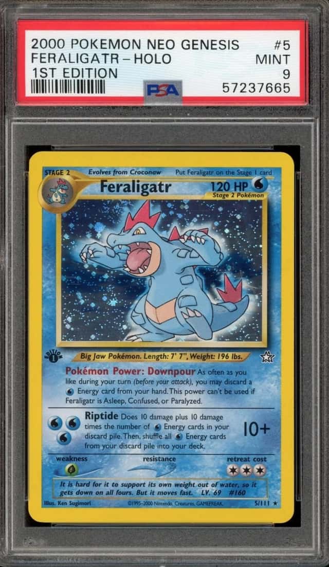 Pokemon Feraligatr Holo Neo Genesis 1st Edition 5/111 PSA 9 Mint