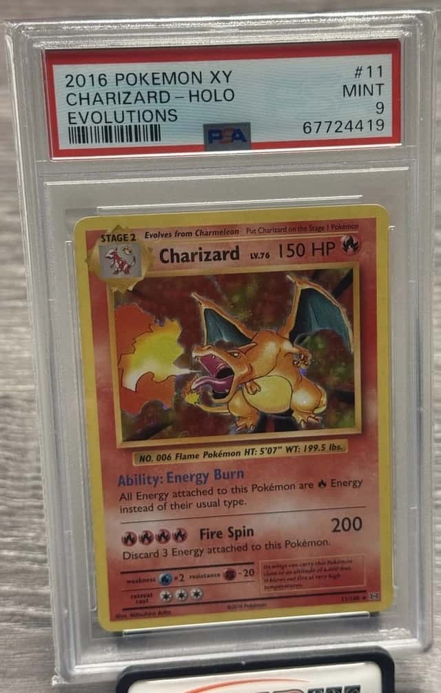 2016 POKEMON XY EVOLUTIONS CHARIZARD-HOLO #11 PSA 9
