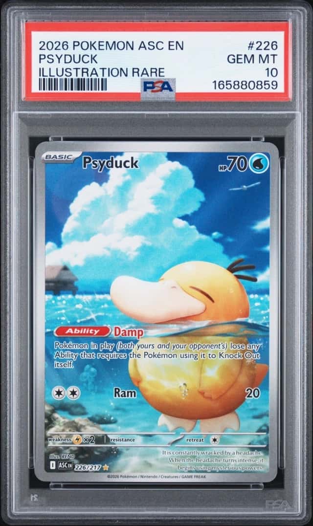 POKEMON PSYDUCK 2026 ASC EN-ASCENDED HEROES #226 ILLUS RARE PSA 10