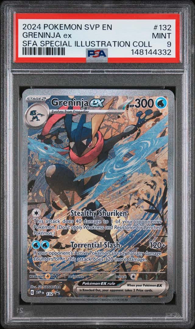 GRENINJA EX 2024 POKEMON SHROUDED FABLE BLACK STAR PROMO #132 PSA 9 Q7423