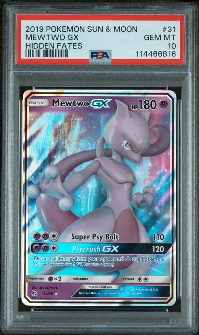 2019 Pokemon SM Hidden Fates Mewtwo GX #31/68 PSA 10 GEM MINT