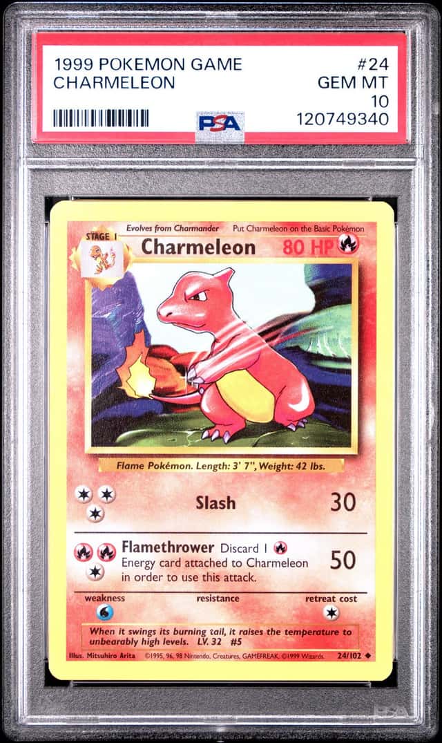 1999 Pokemon Game #24 Charmeleon PSa 10 GEM MINT