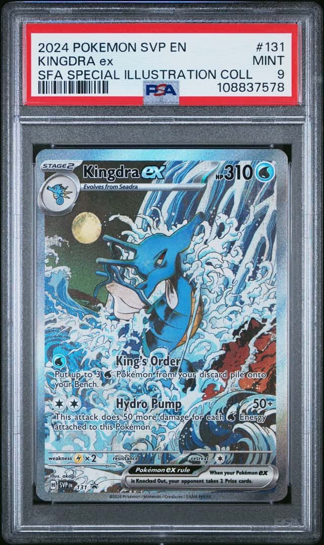 2024 POKEMON SHROUDED FABLE SPECIAL ILLUSTRATION COLLECTION KINGDRA EX PSA 9