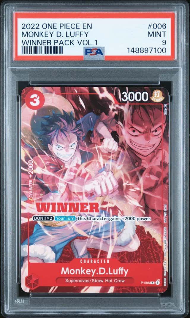 One Piece Card Monkey D Luffy 2022 Winner Pack Vol.1 PSA 9