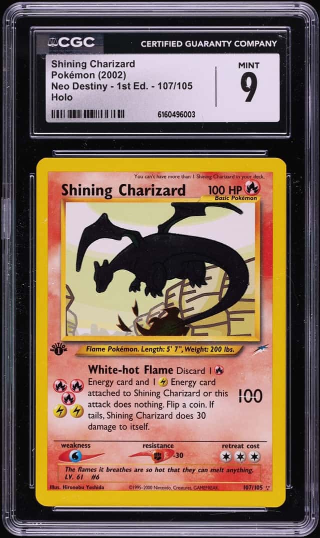 2002 Pokemon Neo Destiny 1st Edition Holo Shining Charizard #107 CGC 9 MINT