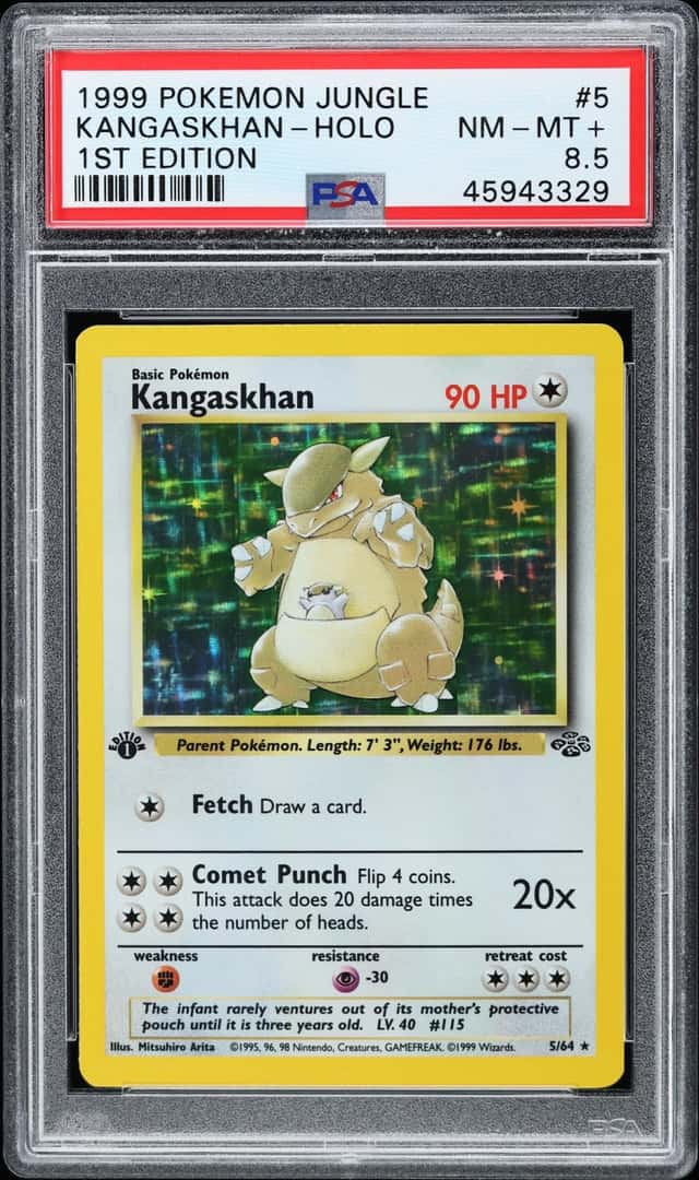 1999 Pokemon Jungle 1st Edition Holo Kangaskhan #5 PSA 8.5 NM-MT+