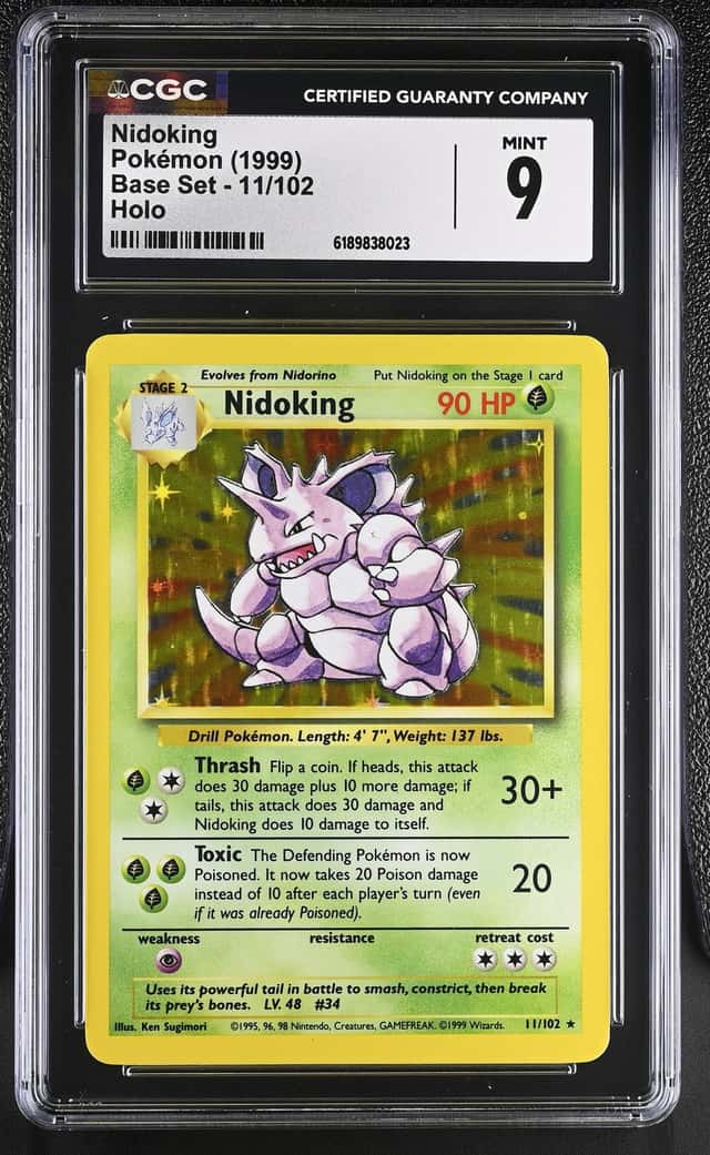 1999 Pokemon Base Set Holo Nidoking #11 CGC 9 MINT