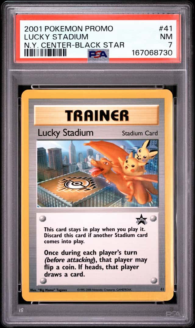 Pokemon Cards PSA 7 NM Lucky Stadium Black Star Promo 2001 Ultra Rare WotC #41