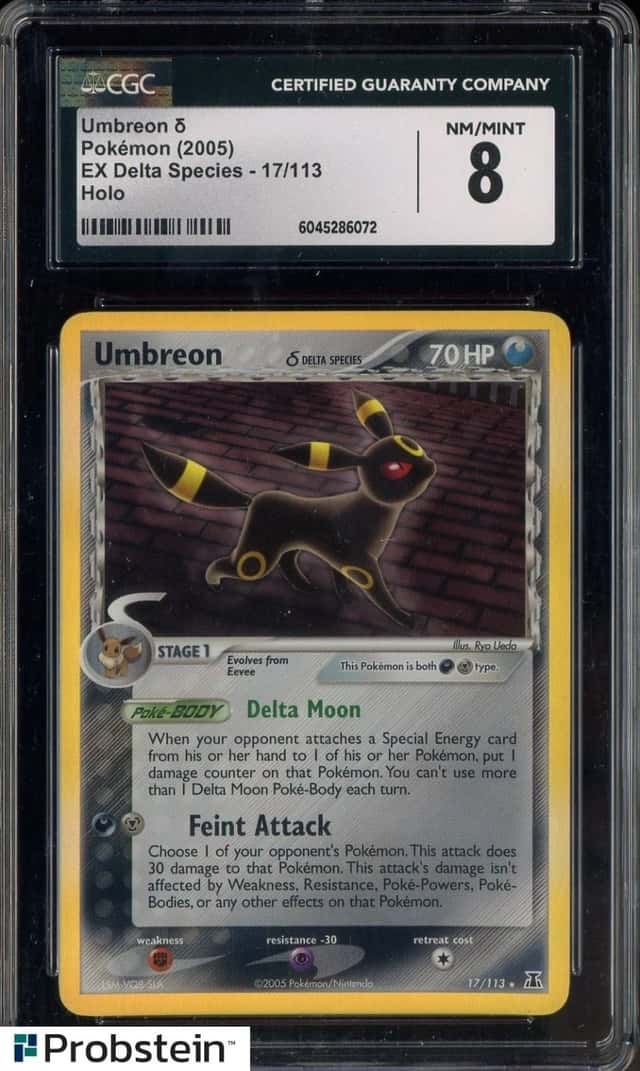 2005 Pokemon EX Delta Species 17/113 Umbreon Holo CGC 8 NM/MINT