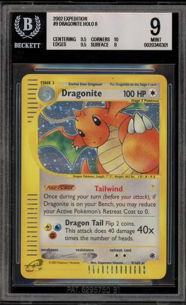 Pokemon Dragonite Holo Expedition Base Set 9 BGS 9 Mint