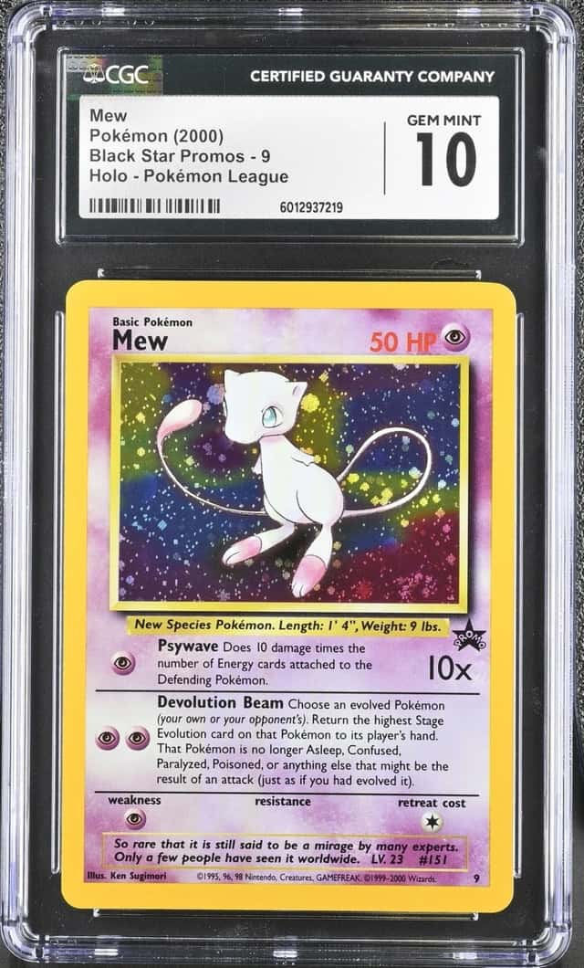 Pokemon Mew Black Star Promos 9 Pokemon League CGC 10 Gem Mint