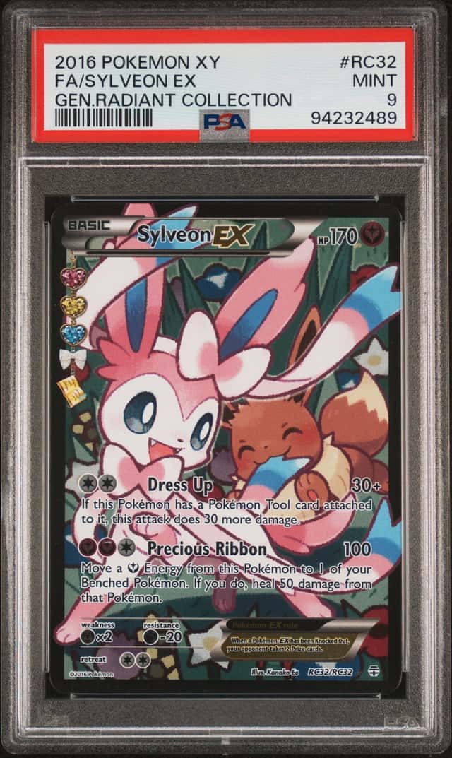 PSA 9 Sylveon EX - RC32/RC32 - Full Art Radiant Collection Generations - Pokemon