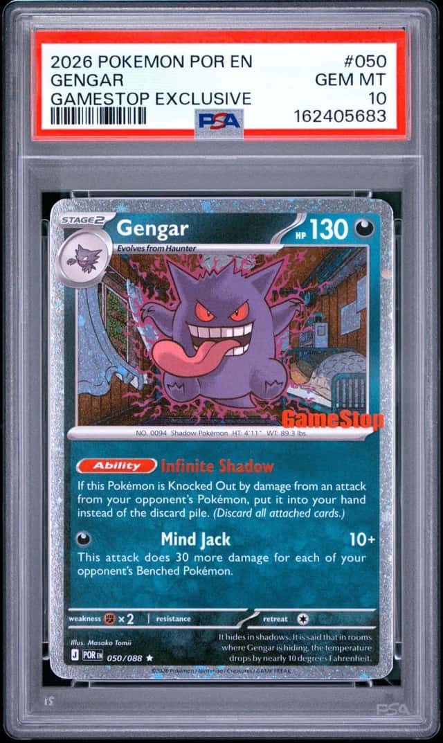 2026 POKEMON POR EN-PERFECT ORDER GAMESTOP EXCLUSIVE #050 GENGAR PSA 10