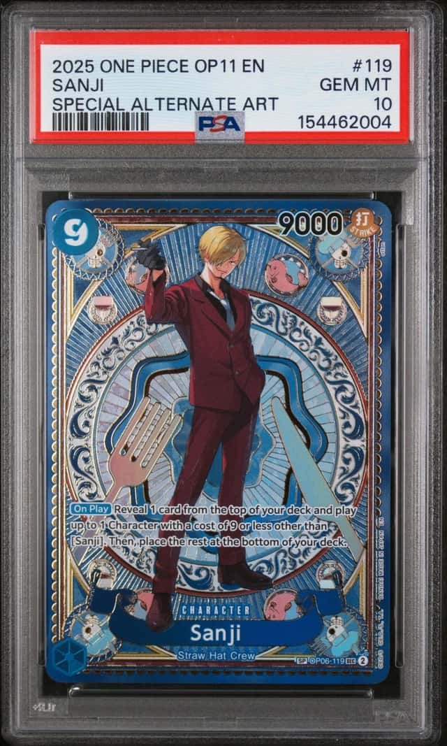 One Piece Sanji Op11-119 Special Alternate Art PSA 10 Gem Mint