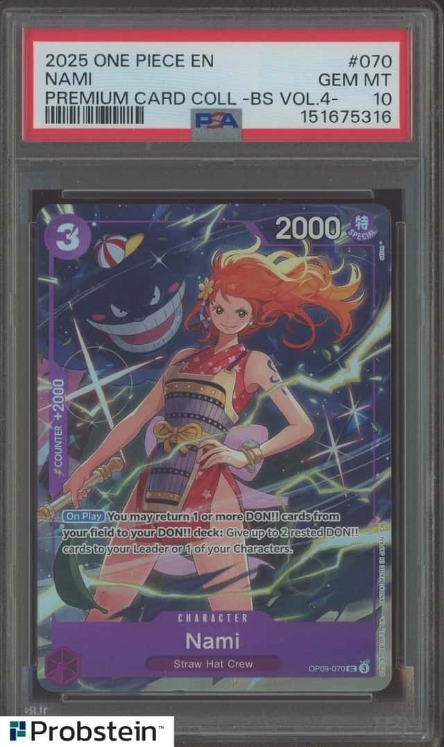 Auction #3 2025 One Piece En Premium Card Coll BS Vol 4  Nami PSA 10 GEM MINT
