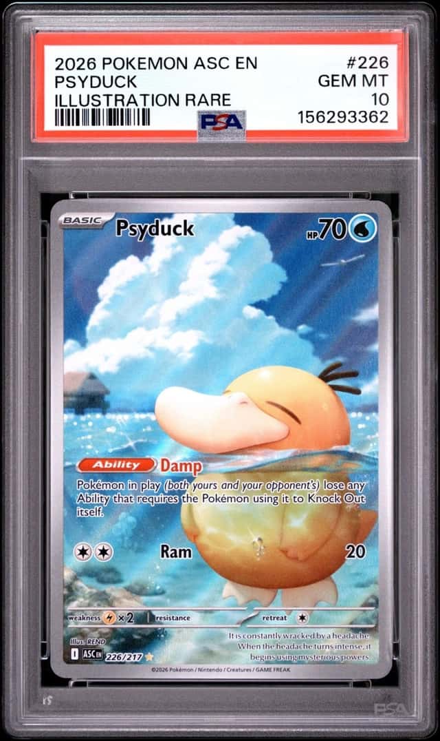 2026 POKEMON ASC EN-ASCENDED HEROES #226 PSYDUCK ILLUSTRATION RARE PSA 10