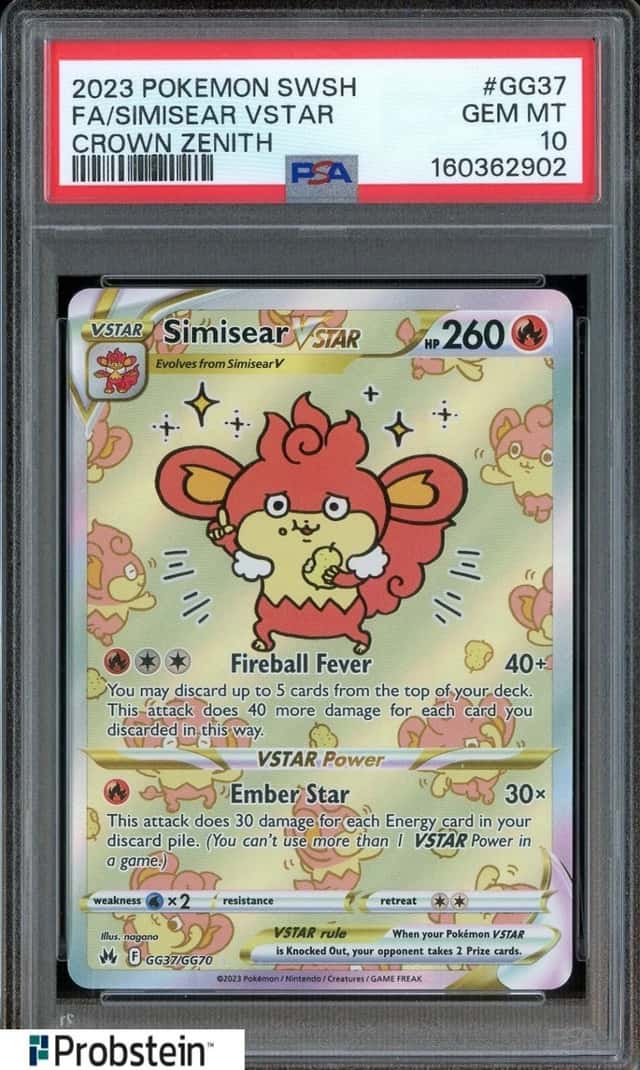 2023 Pokemon SWSH Crown Zenith #GG37 FA Smisear Vstar PSA 10 GEM MINT