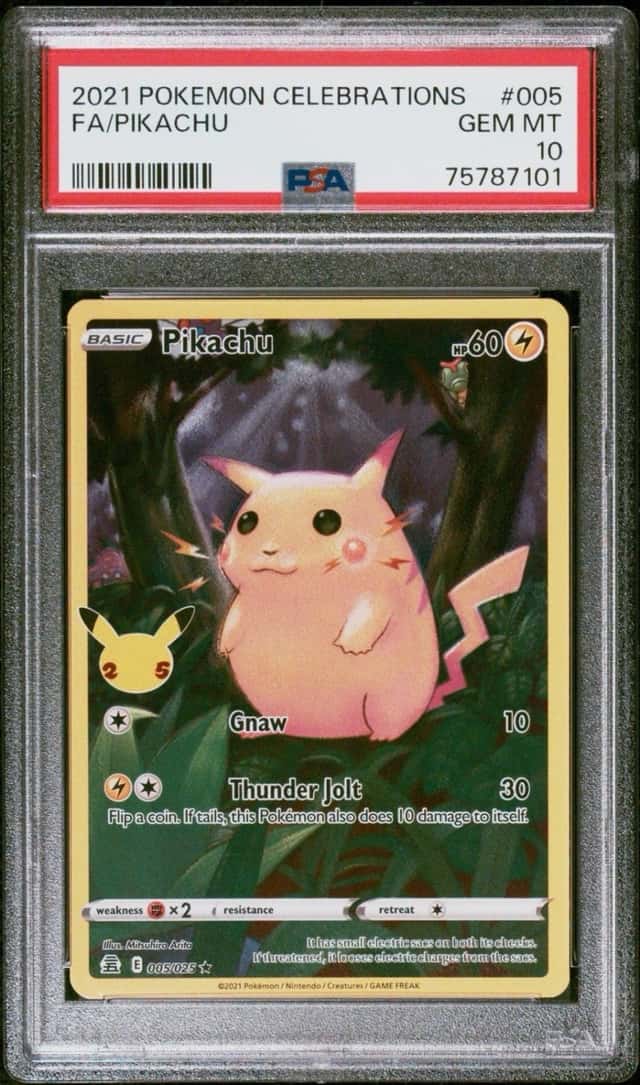 2021 Pokemon Celebrations #005 Pikachu Full Art PSA 10 GEM MT