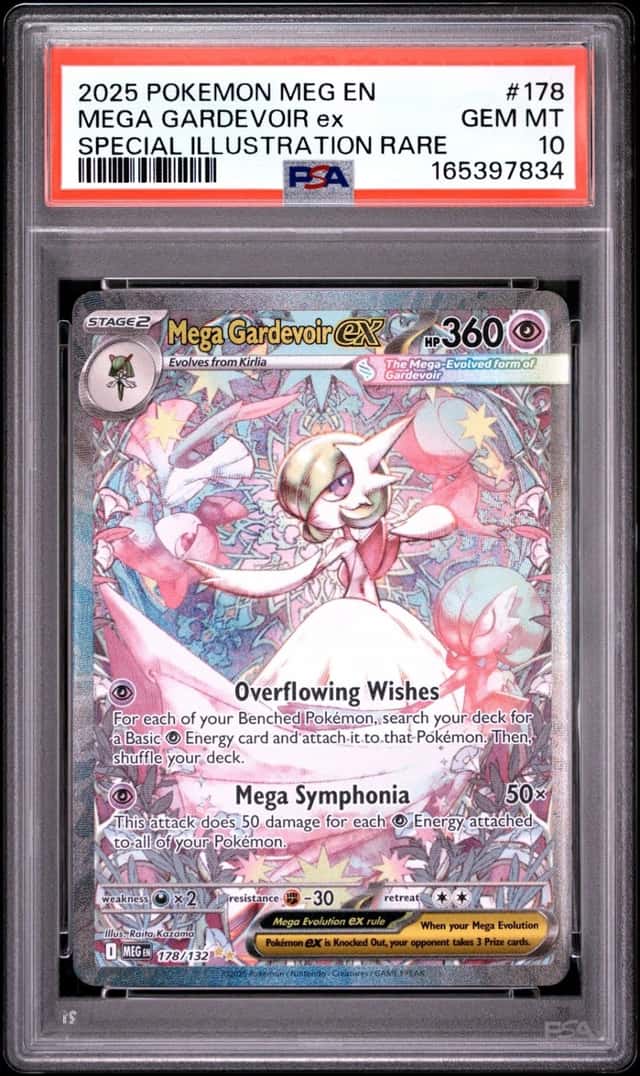 2025 POKEMON MEGA EVOLUTION #178 GARDEVOIR EX SPECIAL ILLUSTRATION RARE PSA 10