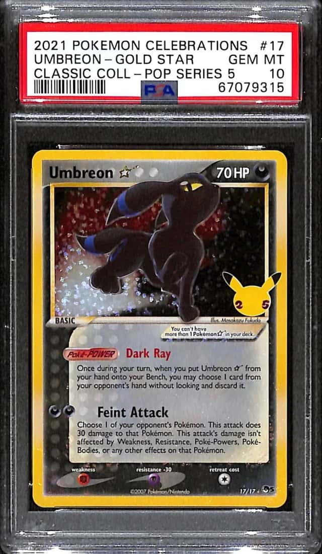 2021 Pokemon SWSH Celebrations Umbreon Classic Collection #17/17 PSA 10 GEM MINT