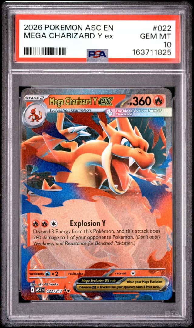Pokemon Mega Charizard Y ex Ascended Heroes 022 PSA 10 Gem Mint