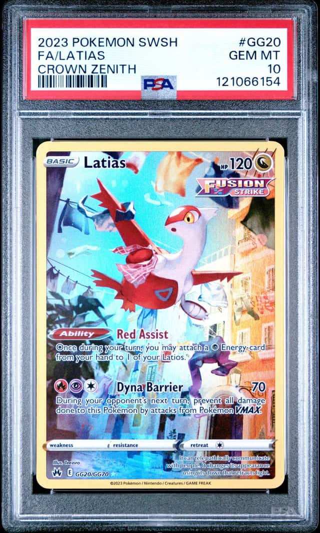 Pokemon Latias Sword Shield Crown Zenith Full Art GG20/GG70 PSA 10 Gem Mint