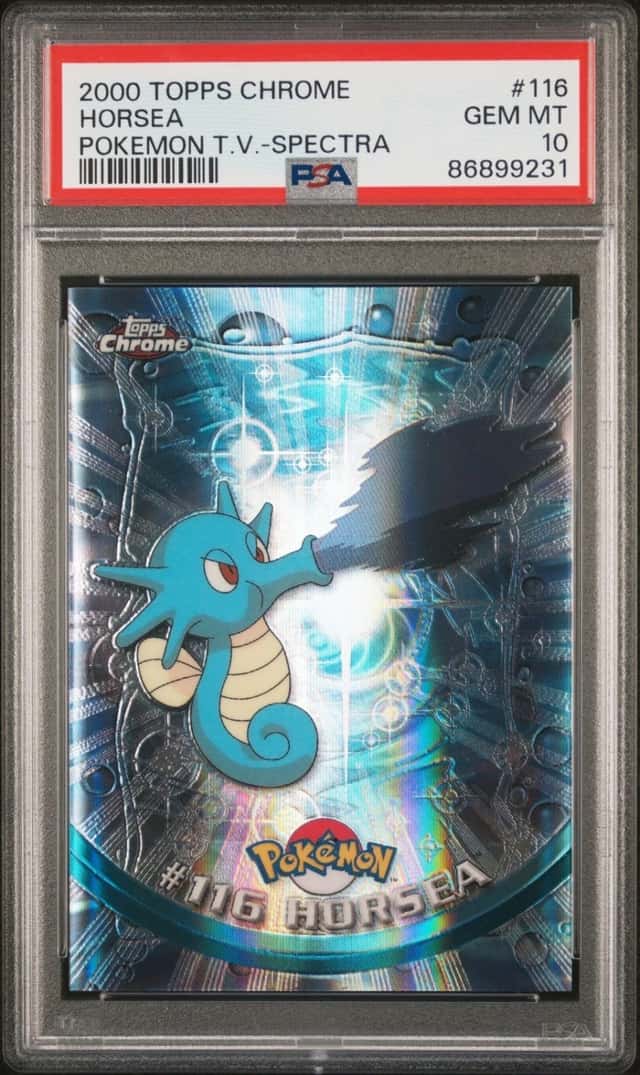 Pokemon Horsea Topps Chrome T.V. 116 Spectra PSA 10 Gem Mint