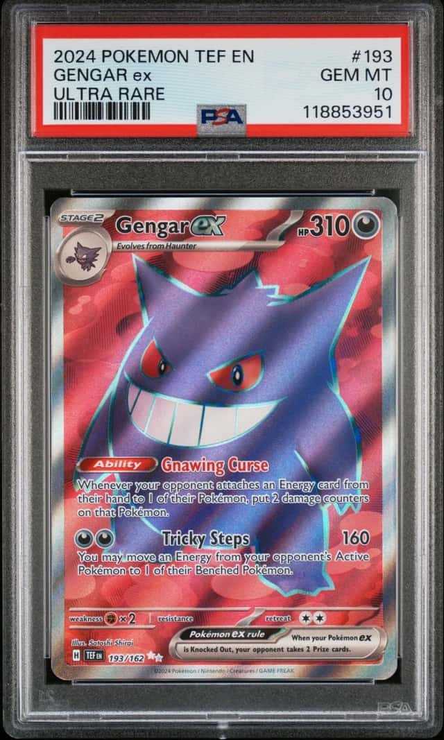 Pokemon Gengar ex Temporal Forces 193/162 Ultra Rare PSA 10 Gem Mint